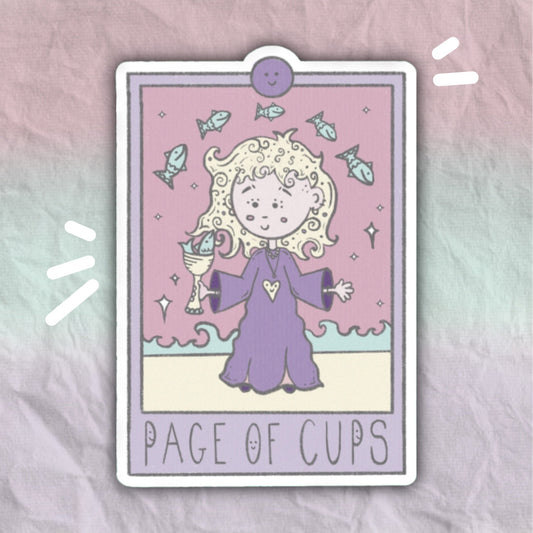 Tarot Page of Cups Sticker