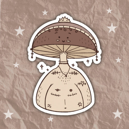 Mushroom Man Sticker