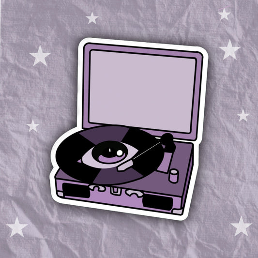 Eye Record Player Sticker