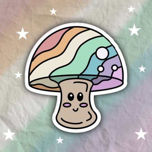 Rainbow Mushroom Sticker